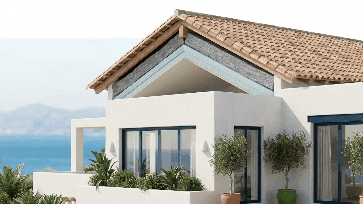 Casa moderna con aislamiento eficiente